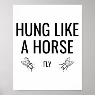 Gepokt Als Een Paardenvlieg - Grappige Sarcastisch Poster