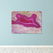 Gepolijst Agaat kwarts geode gezicht Canvas Afdruk (Insitu (Houten vloer))