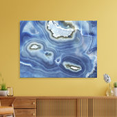 Gepolijst Amethist Quartz Geode Gezicht Canvas Afdruk (Insitu (Woonkamer))