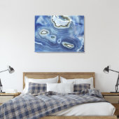 Gepolijst Amethist Quartz Geode Gezicht Canvas Afdruk (Insitu (Slaapkamer))