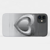 Gepolijst chroomharten Case-Mate iPhone case (Achterkant (horizontaal))