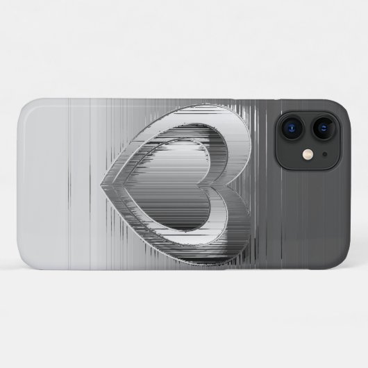 Gepolijst chroomharten Case-Mate iPhone case (Achterkant (horizontaal))