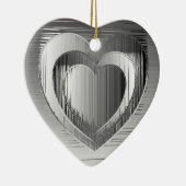 Gepolijst chroomharten keramisch ornament (Rechts)