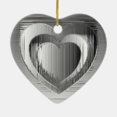 Gepolijst chroomharten keramisch ornament (Achterkant)