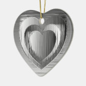 Gepolijst chroomharten keramisch ornament (Links)