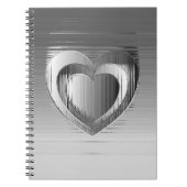 Gepolijst chroomharten notitieboek (Voorkant)