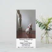 gepolijst feestdagenkaart (Staand voorkant)