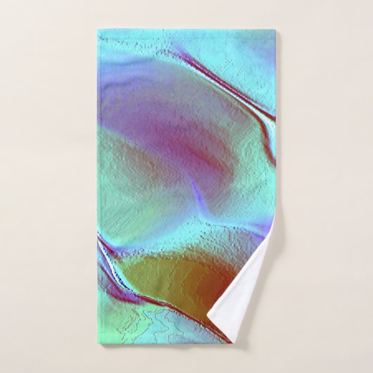 Gepolijst gesteente in chroompaars bad handdoek (Handdoek)