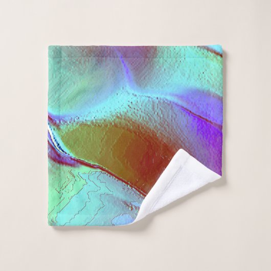 Gepolijst gesteente in chroompaars bad handdoek (Wasdoekje)