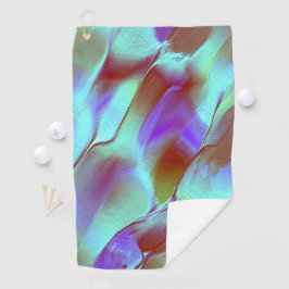 Gepolijst gesteente in chroompaars golfhanddoek