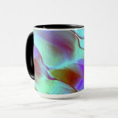 Gepolijst gesteente in chroompaars mok (Voorkant links)