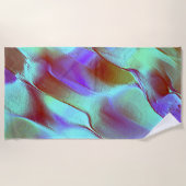 Gepolijst gesteente in chroompaars strandlaken (Voorkant)