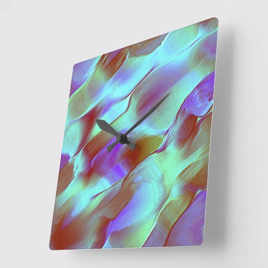 Gepolijst gesteente in chroompaars vierkante klok (Hoek)