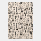 Gepolijst Plant Cacti Succulents Handgemaakte patr Theedoek (Verticaal)