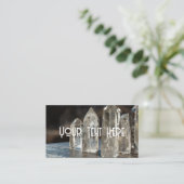 Gepolijst punt kristallen energie healer visitekaartje (Staand voorkant)