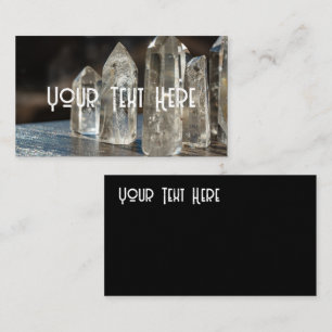 Gepolijst punt kristallen energie healer visitekaartje