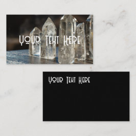 Gepolijst punt kristallen energie healer visitekaartje