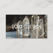 Gepolijst punt kristallen energie healer visitekaartje (Voorkant)