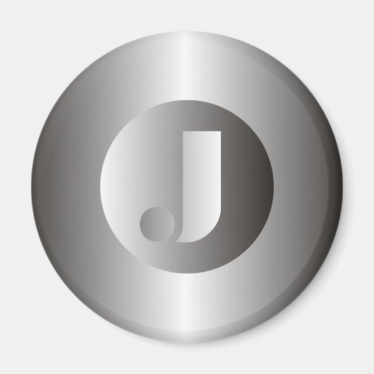 Gepolijst staal "J" Magneet (Voorkant)