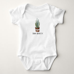 Gepolijst Succulent Houseplant Custom Baby Bodysui Romper