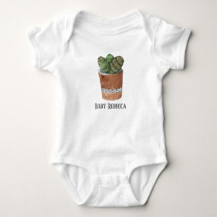 Gepolijst Succulent Houseplant Custom Baby Bodysui Romper