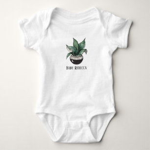 Gepolijst Succulent Houseplant Custom Baby Bodysui Romper