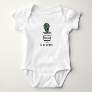 Gepolijst Succulent Houseplant Custom Baby Bodysui Romper