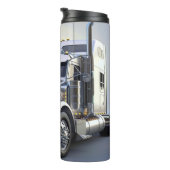 Gepolijste Chrome Semi Truck Showcase Thermosbeker (Geroteerd rechts)