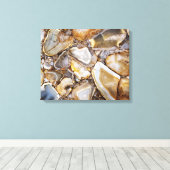 Gepolijste geologische stenen canvas afdruk (Insitu (Houten vloer))