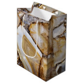 Gepolijste geologische stenen medium cadeauzakje (Voorkant Gekanteld)