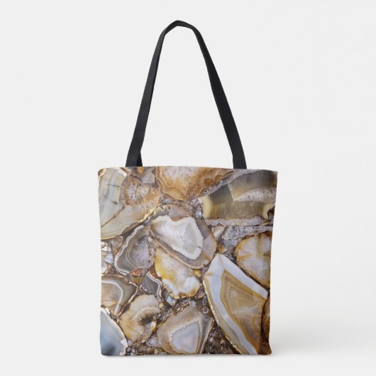 Gepolijste geologische stenen tote bag (Achterkant)