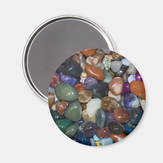 Gepolijste kleurrijke stenen magneet (Voorkant / Achterkant)
