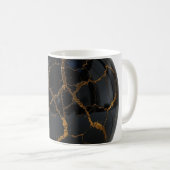 Gepolijste Obsidiaan Bol met aderen van gesmolten  Koffiemok (Voorkant rechts)