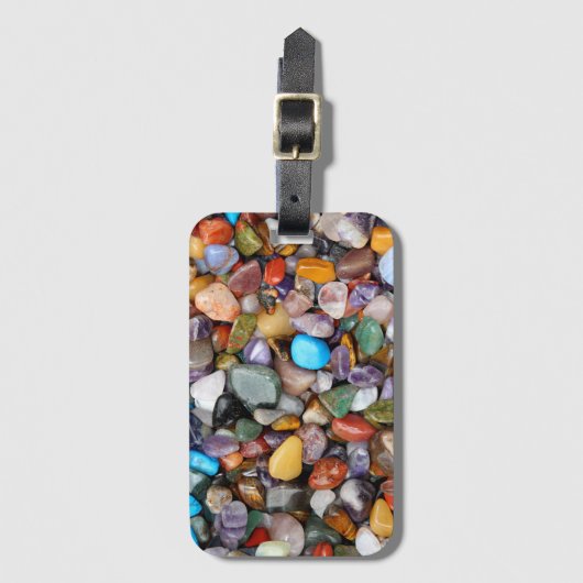 Gepolijste stenen bagagelabel (Voorkant (verticaal))