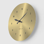 Gepolimeerde metalen goudtextuur grote klok (Hoek)