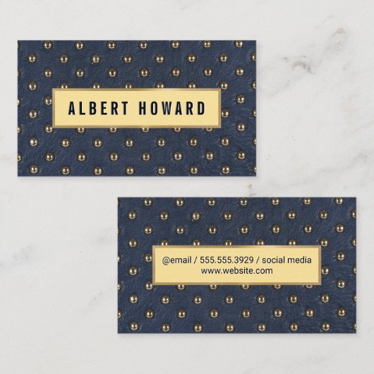 Gepolitiseerd leder visitekaartje (Voorkant / Achterkant)