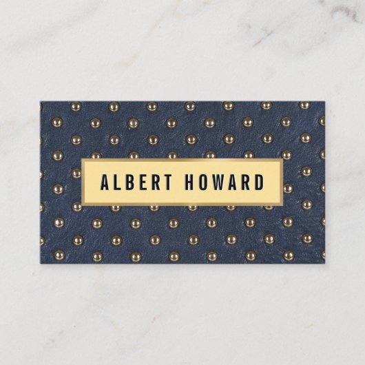 Gepolitiseerd leder visitekaartje (Voorkant)