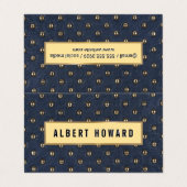 Gepolitiseerd leder visitekaartje (Buitenkant ongevouwen)