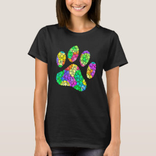 Gepolkte Dieren Hond Kat Poot Internationale Stipp T-shirt