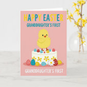 Gepolkte Eier Kleindochter Kaart (Gele Bloem)