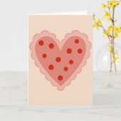 Gepolkte Hart Liefde Kaart (Gele Bloem)