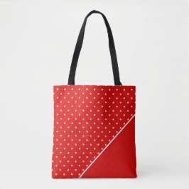 Gepolkte Hartjes Tote Bag