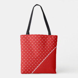 Gepolkte Hartjes Tote Bag