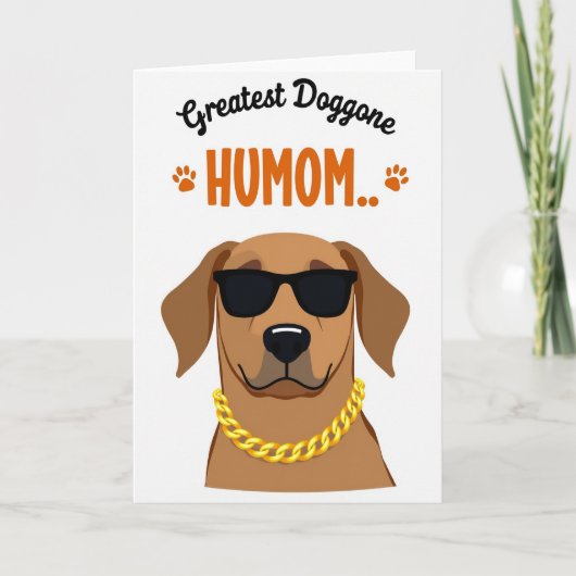 Gepolkte Hond Humom Kaart (Voorkant)