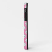 Gepolkte Kat Roze en Witte Kattengezicht Patroon Case-Mate iPhone Case (Achterkant/links)