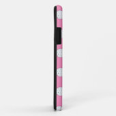 Gepolkte Kat Roze en Witte Kattengezicht Patroon Case-Mate iPhone Case (Achterkant/rechts)