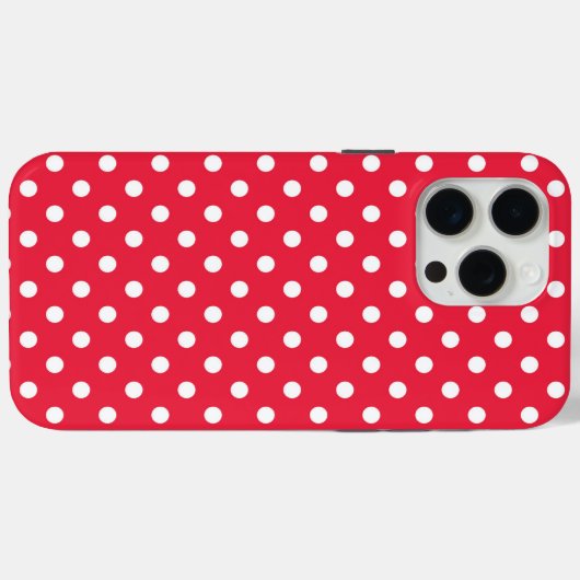Gepolkte Rode Case-Mate iPhone Case (Achterkant (horizontaal))