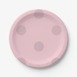 Gepolkte Roze Papieren Borden Bordje