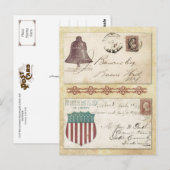 Gepomerkte Burgeroorlog Enveloppen met Liberty Bel Briefkaart (Voorkant / Achterkant)