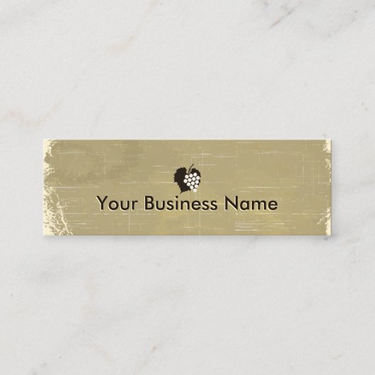 Gepooide papieren druiven Winery Mini Visitekaartj Mini Visitekaartje (Voorkant)